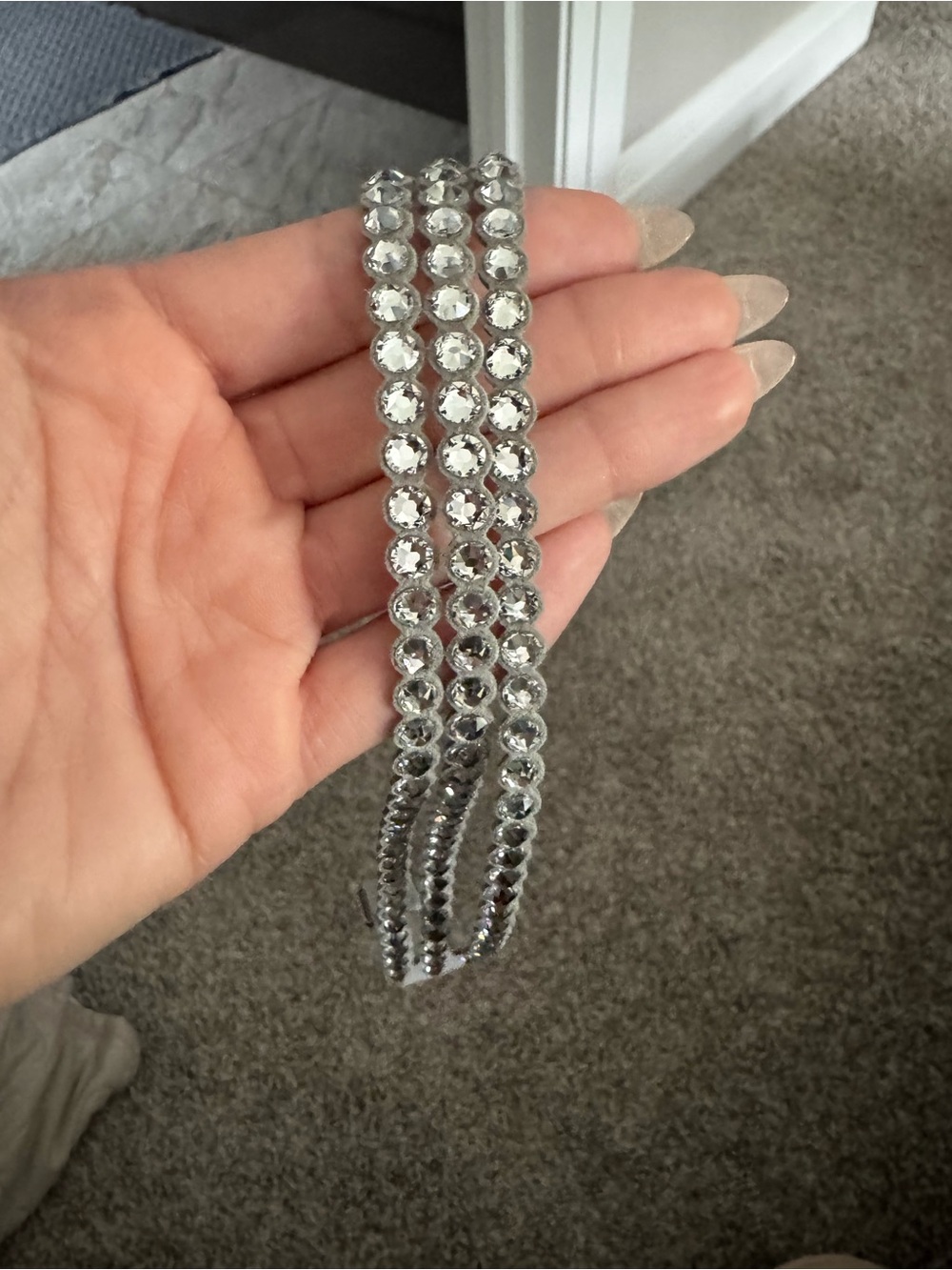 Swarovski Crystal Stretch Bracelet - Clear Rhinestone Wristband